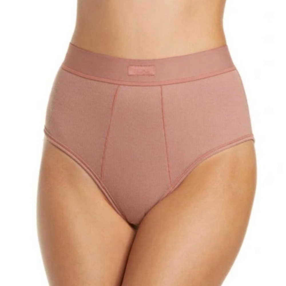 SKIMS Cotton Ribbed Brief - Rose Clay S
